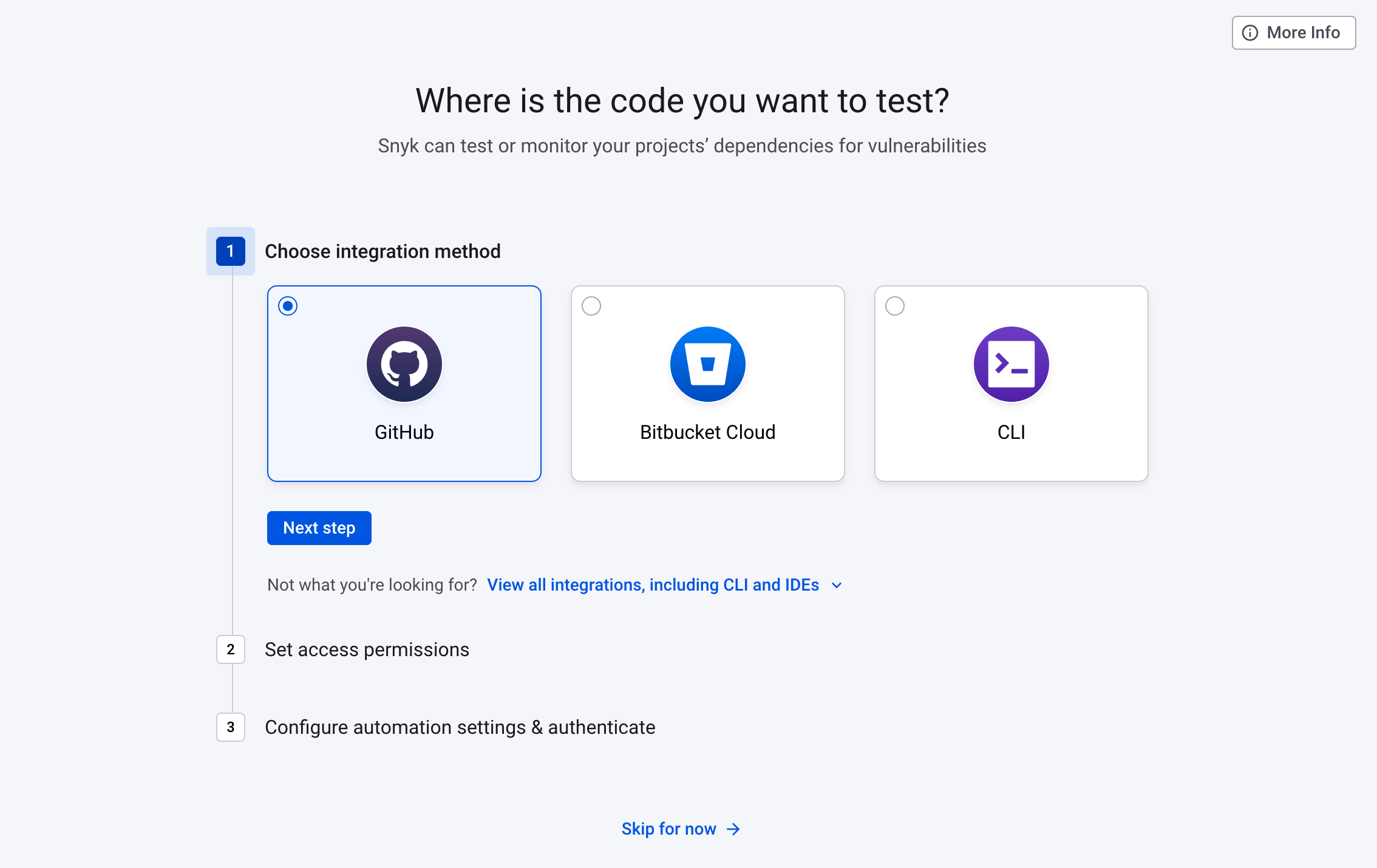 Choose integration method