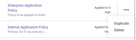 Other policy actions