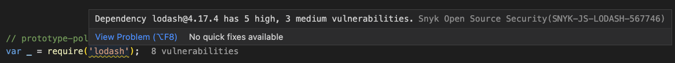 Vulnerabilities in npm package