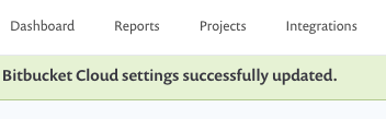 Confirmation that Snyk has connected to your Bitbucket account