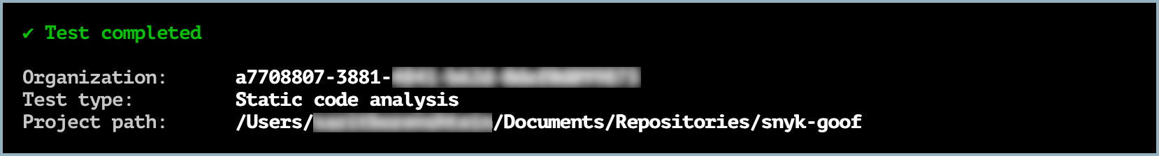 Details in general information about the CLI test results