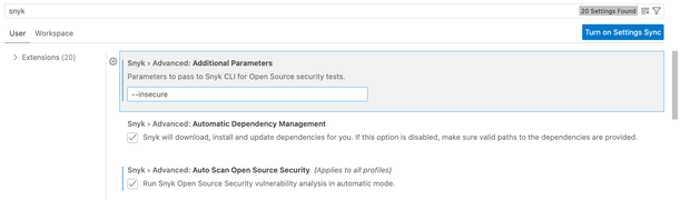 --inseucure argument