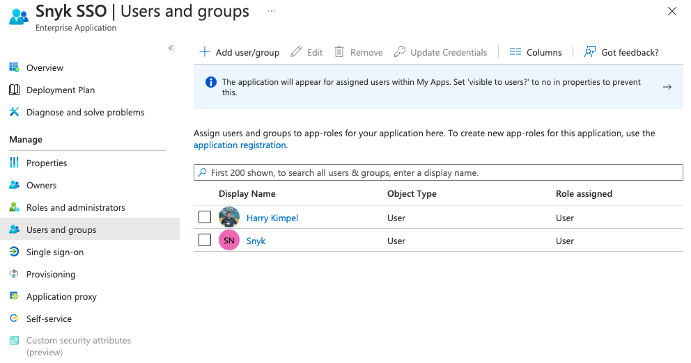Select Users and groups, Add user/group