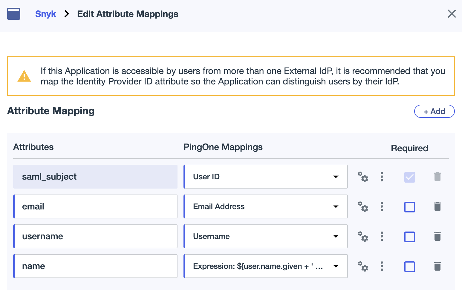 Add attribute mappings