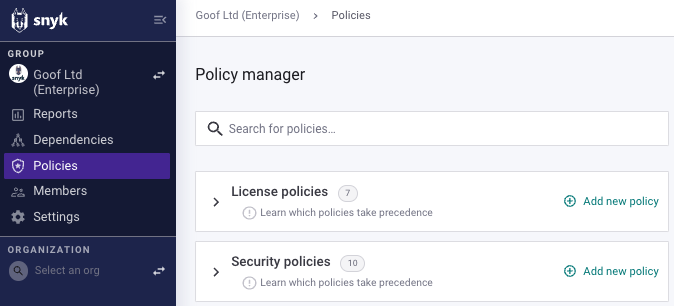 View policies