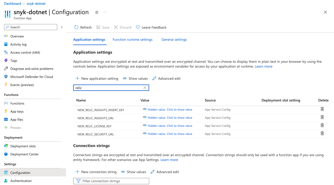 Azure Function Configuration