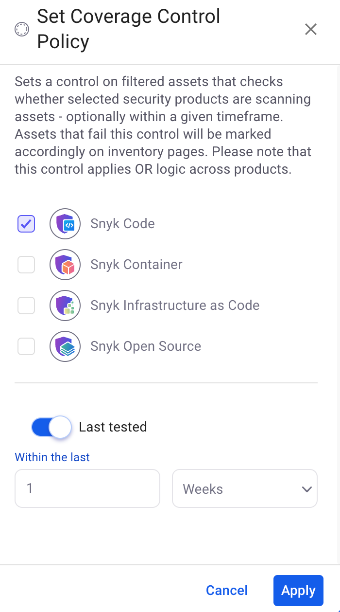 Filter configuration for coverage control