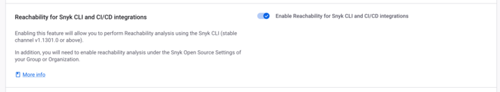 Enable Reachability for Snyk CLI and CI/CD integrations in Snyk Preview
