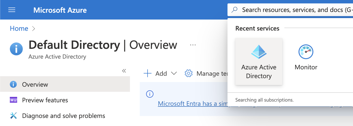 Entra ID Default Directory