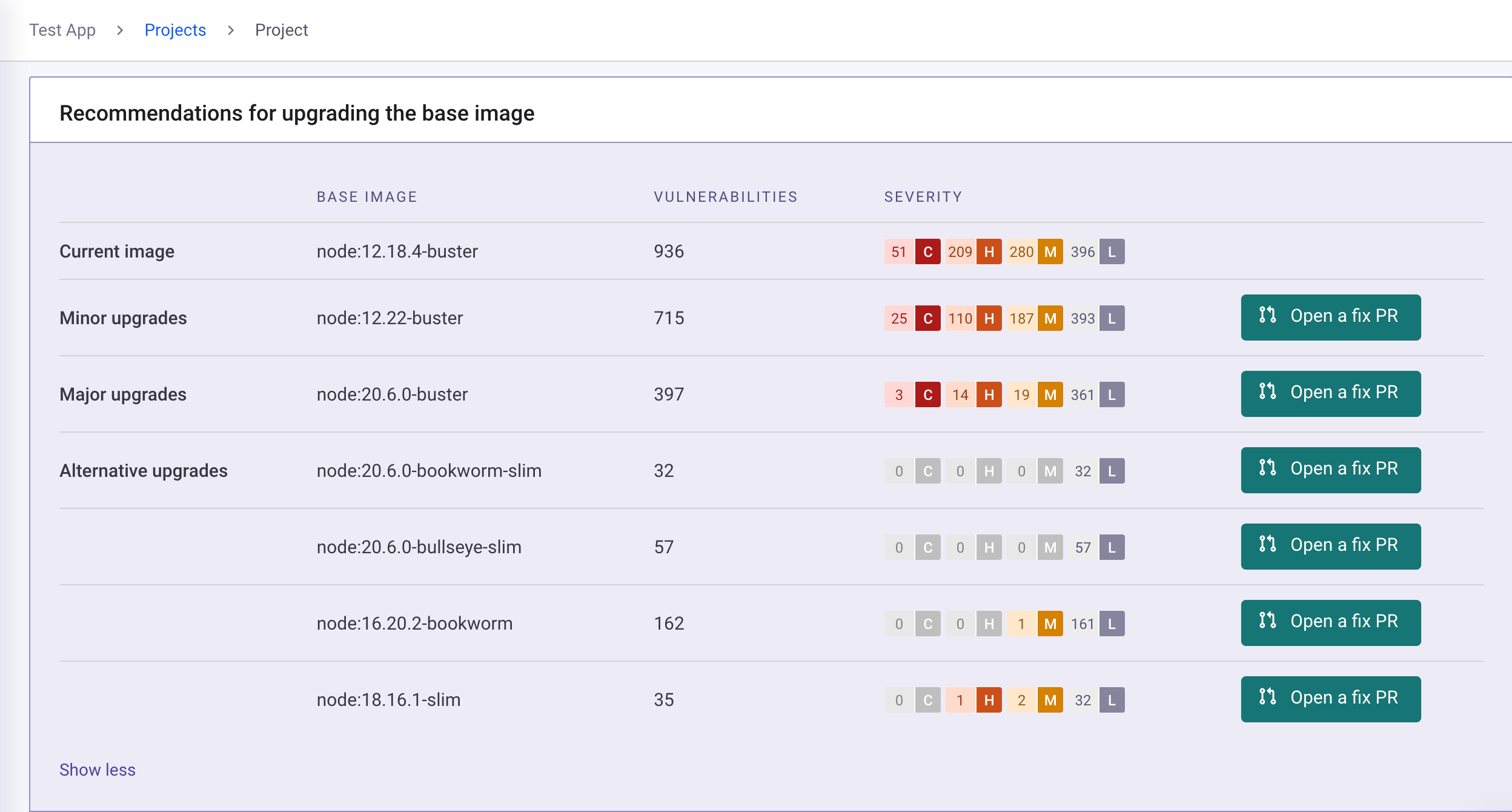 Open a fix PR to upgrade the base image