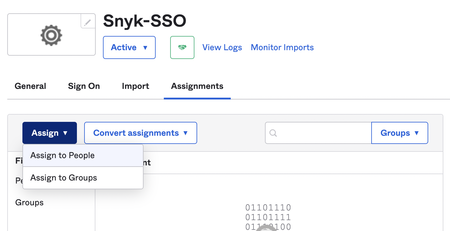Assign the SSO application