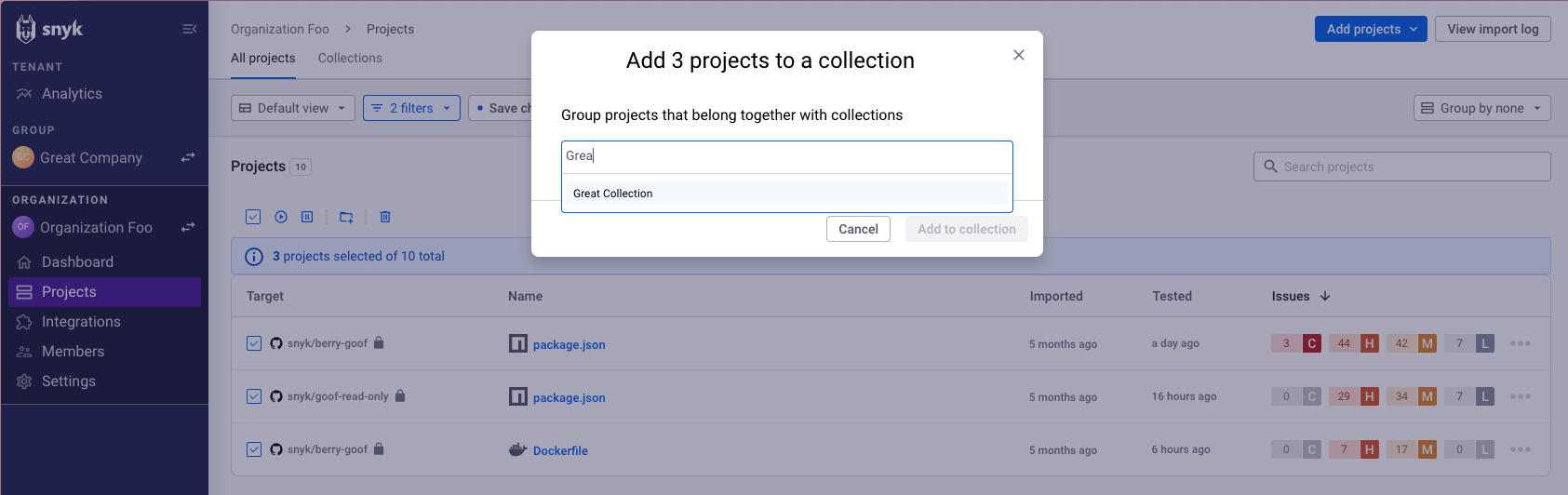 Enter a name for your collection