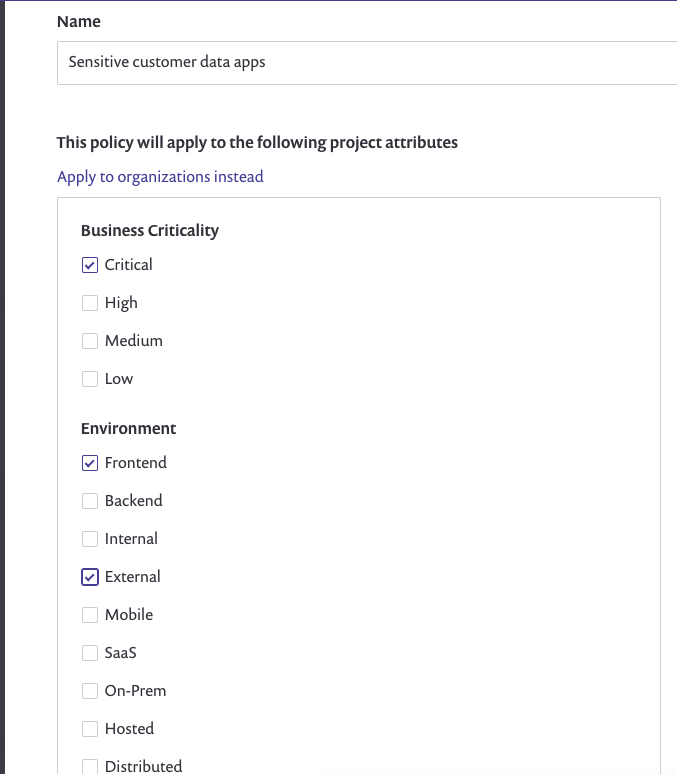 Example policy
