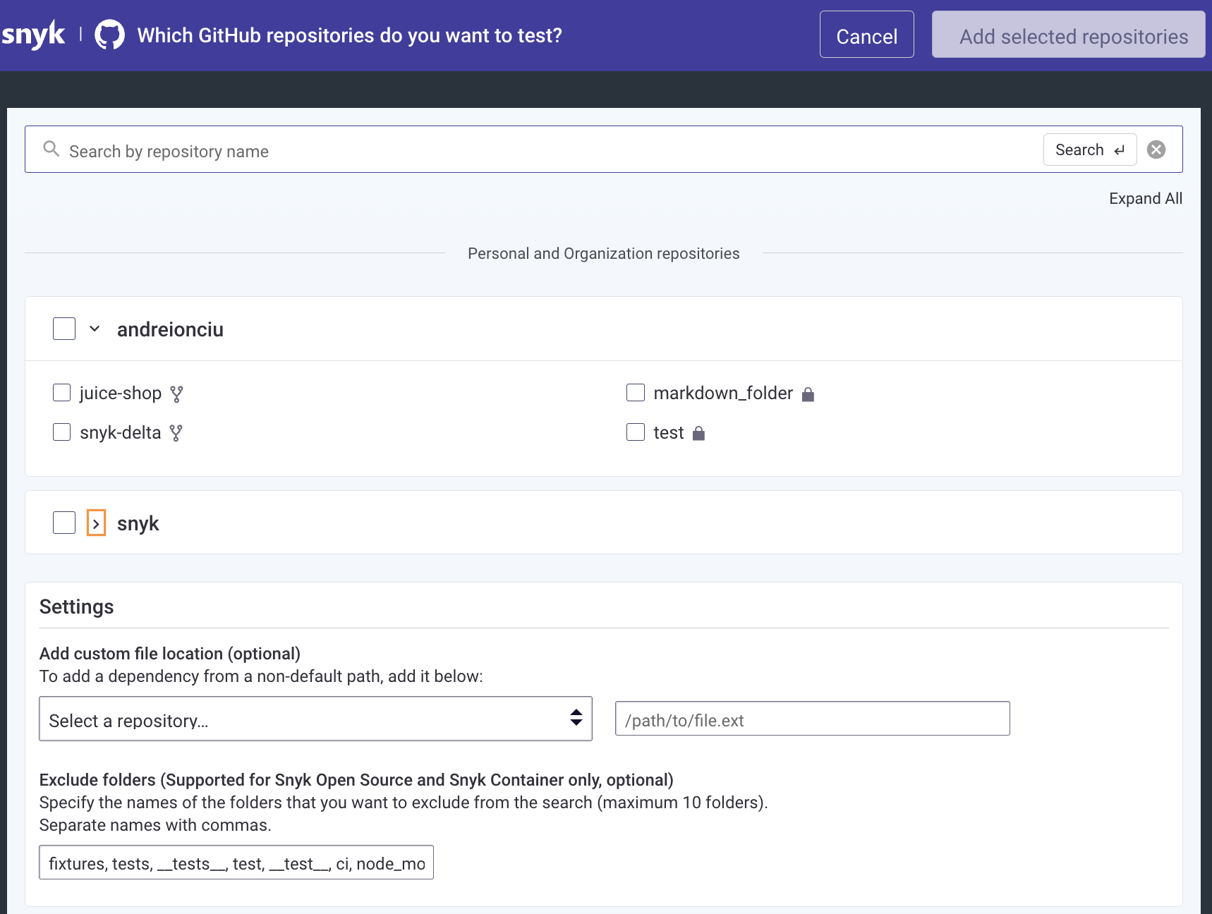 Re-test repositories.